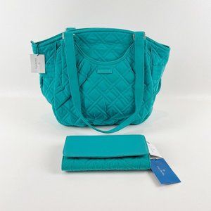 Vera Bradley Glenna & Audrey Wallet Turquoise Sea